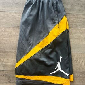 Jordan Men's Athletic Shorts in Black and Yellow